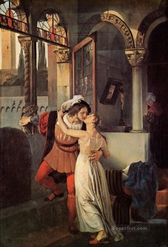 フランチェスコ・ヘイズ Painting - ロミオとジュリエットの最後のキス ロマン主義 フランチェスコ・ヘイズ